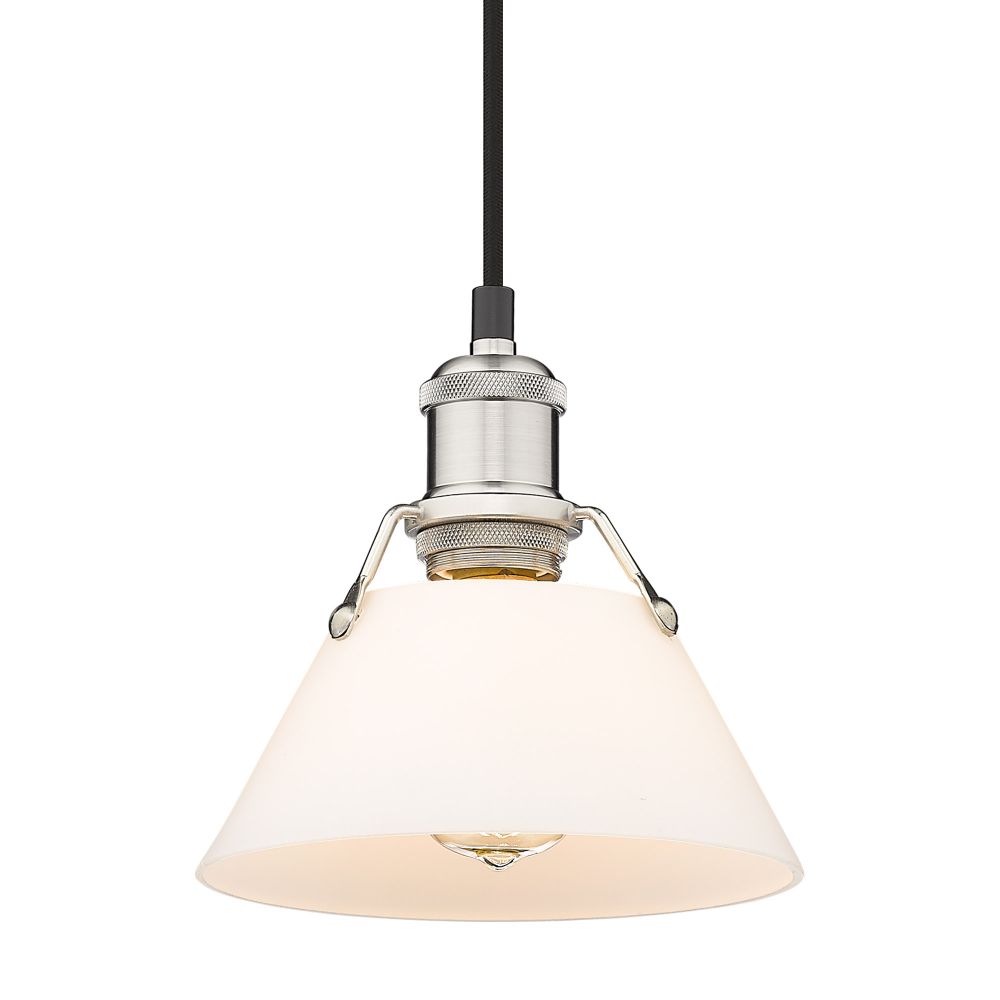 Golden Lighting 3306-S PW-OP Orwell Small Pendant in Pewter